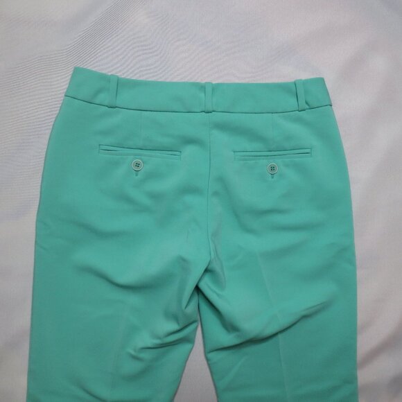 LIMITED womens PANTS green CAREER ankle TROUSER aqua CROPPED SIZE 2 - Picture 11 of 11